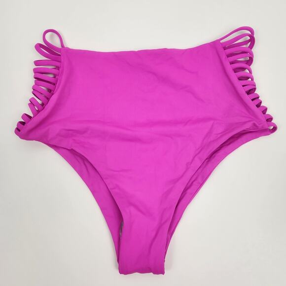L*Space Harrington Bitsy Bikini Bottom in Bright Fuchsia Pink Size Medium NWOT - Picture 3 of 6